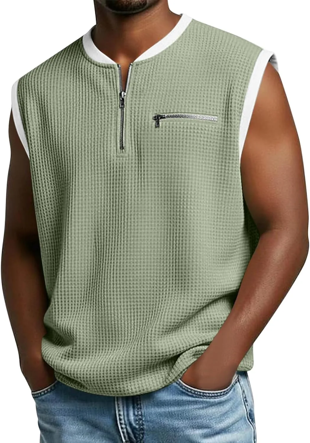 

Мужская повседневная футболка-поло с молнией и свободным кроем Xiaojmake