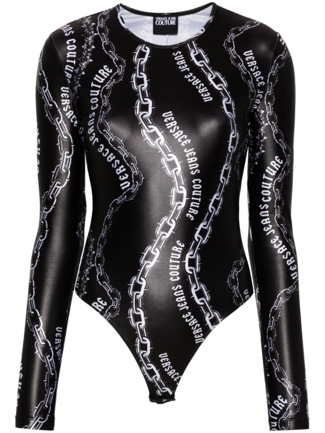 

Versace Jeans Couture боди с принтом Chain Couture, черный