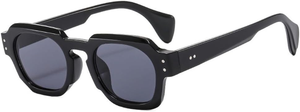 

Женские солнцезащитные очки с прозрачными линзами цвета океана, мужские с защитой от УФ-излучения UV400, с заклепками, в стиле панк, для занятий спортом на открытом воздухе, бега и верховой езды Generic, Black Gray