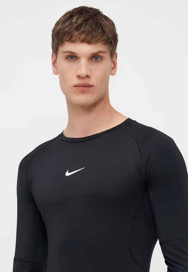 Футболка Nike Performance M np df tight top ls undershirt, черный/белый — фото 4