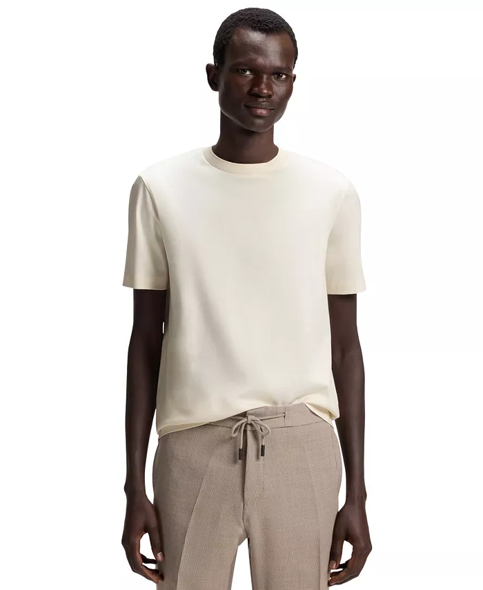 

Мужская футболка из мерсеризованного хлопка Regular-Fit Hugo Boss, белый
