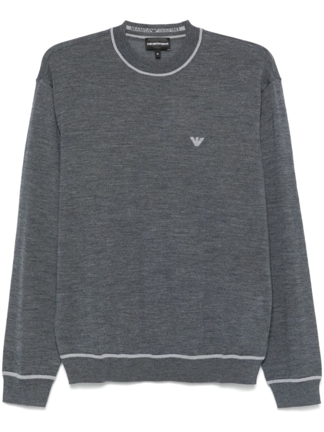 

Меланжевый свитер Emporio Armani, серый