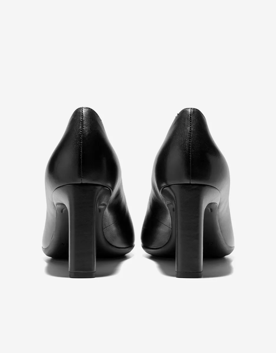 Женские туфли на каблуке из кожи Cole Haan, черный — фото 2