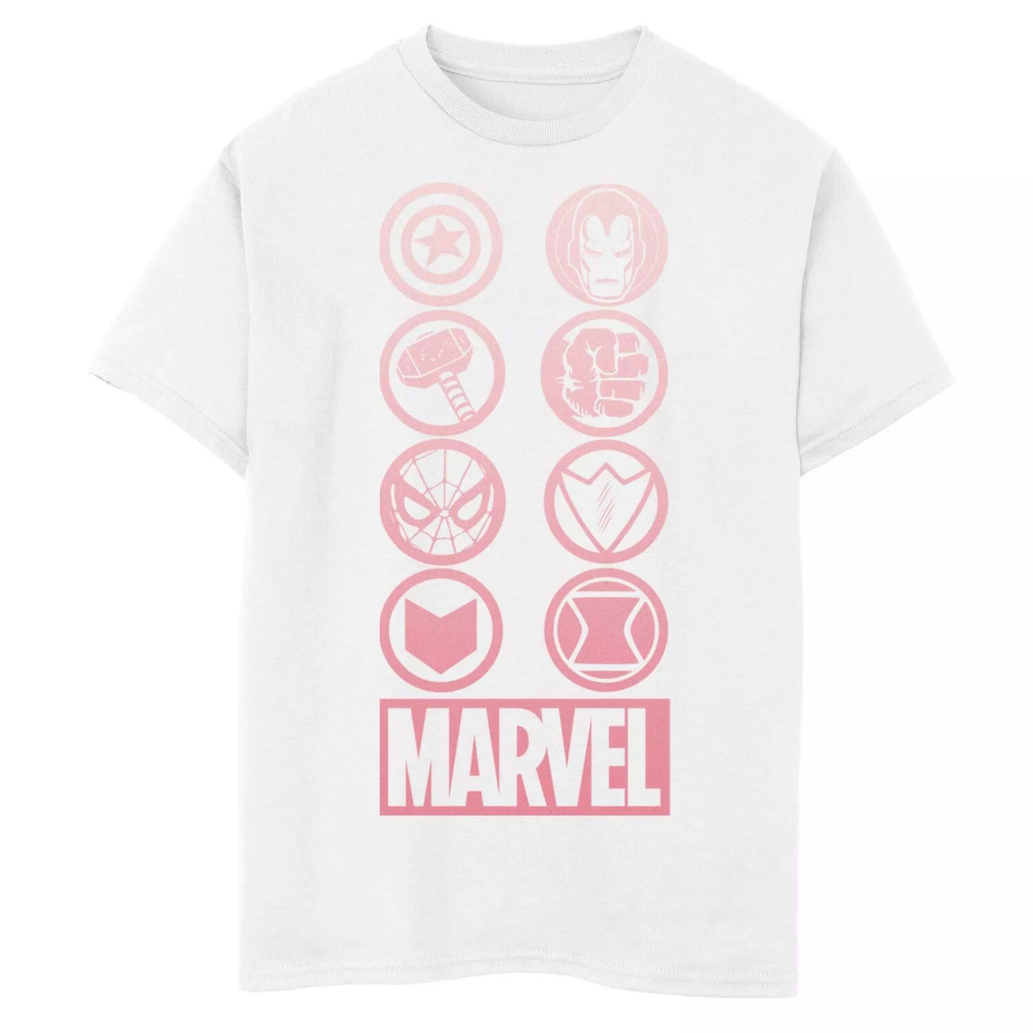

Футболка с графическим рисунком Marvel Gradient Ombre Circle Icons для мальчиков 8–20 лет Marvel