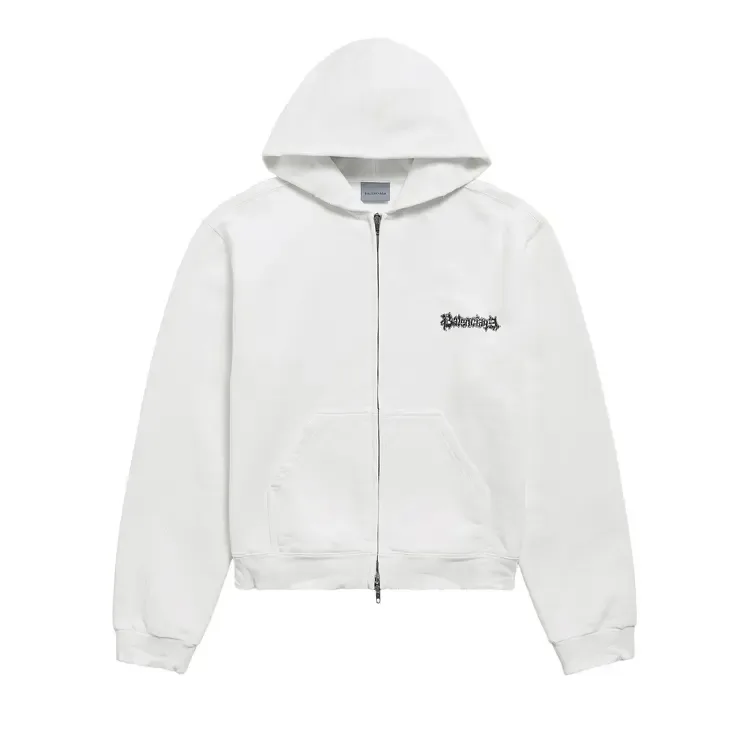 Худи Balenciaga Medium на молнии, белый