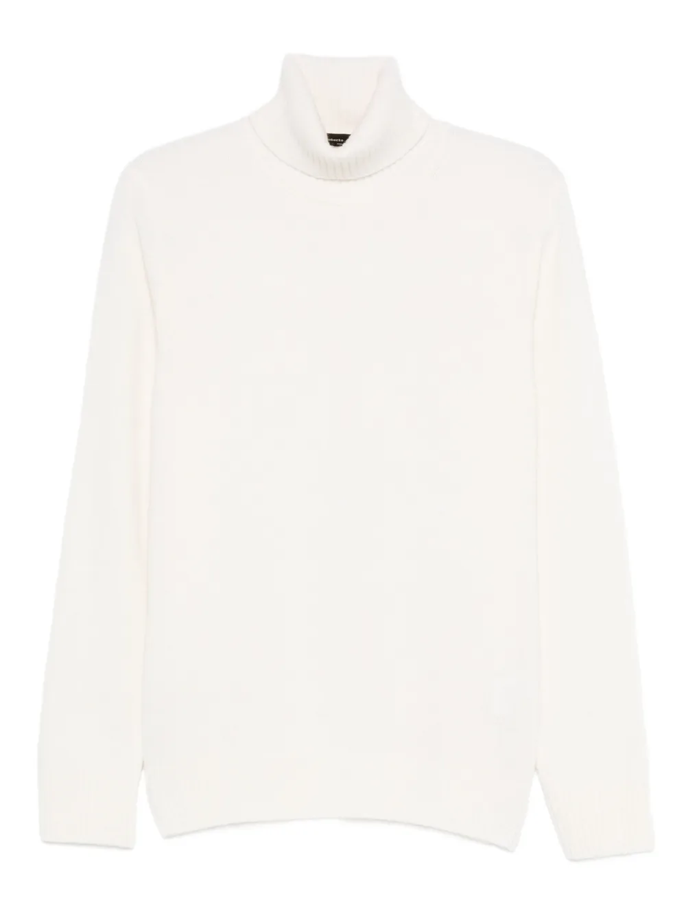 

Свитер в рубчик с высоким воротником Roberto Collina, белый