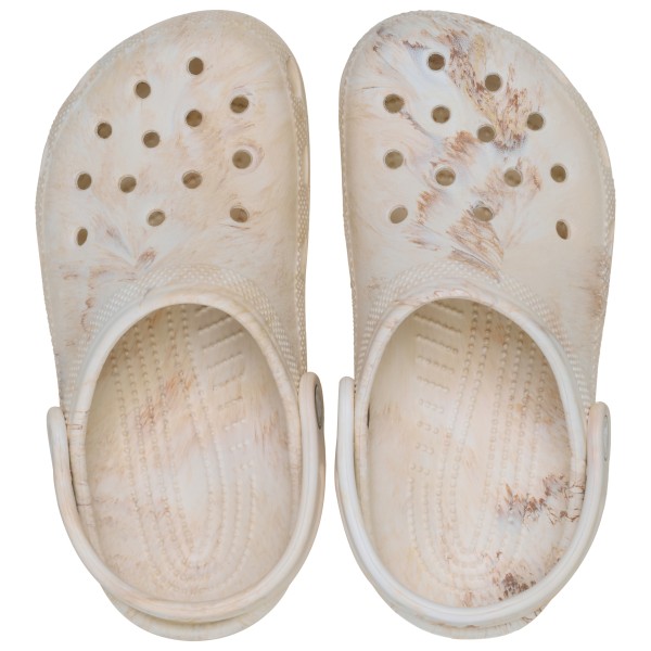 Детские классические сандалии-сабо с акварельным мраморным рисунком Crocs, розовый — фото 4