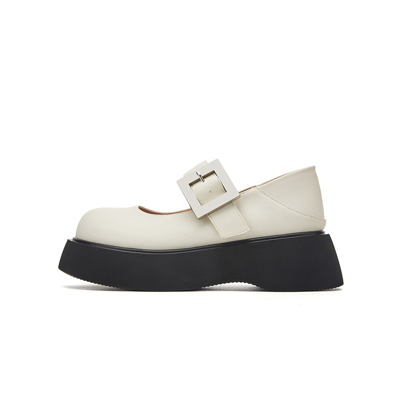 ST&SAT Белые женские туфли Мэри Джейн на платформе, цвет White