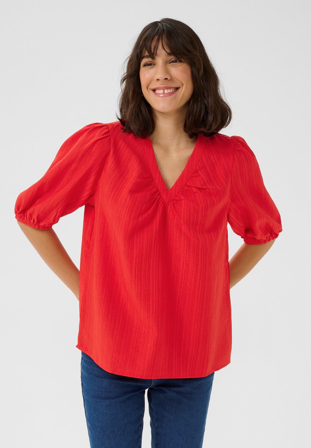 

Блуза KAPAULINA V-NECK Kaffe, красный