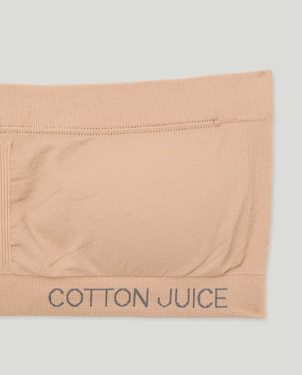 Детский бесшовный бандо Cotton Juice, бежевый — фото 3