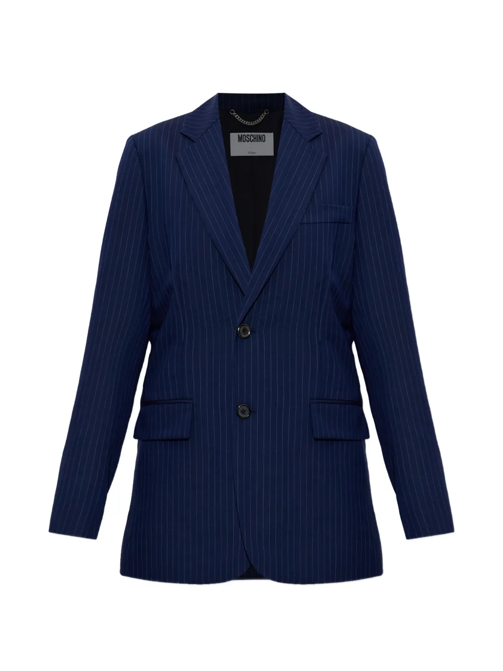 

Жакет в полоску на пуговицах Moschino, синий