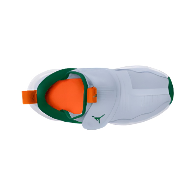 Амортизирующие износостойкие низкие детские туфли White Green Baby Jordan — фото 4