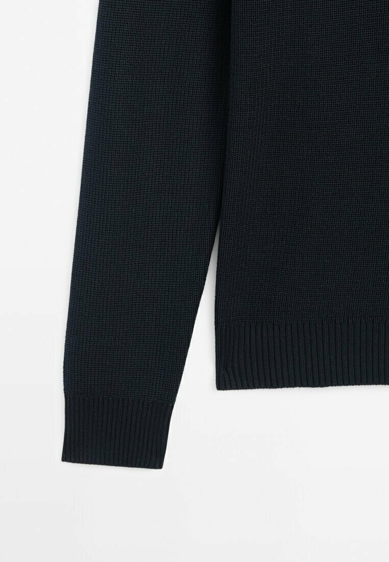 

Джемпер WITH POLO COLLAR Massimo Dutti, темно-синий