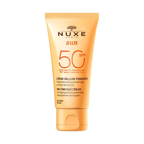 

Тающий солнцезащитный крем spf 50 Crema Fundente Para El Rostro Alta Protección Spf50 Nuxe, 50 ml