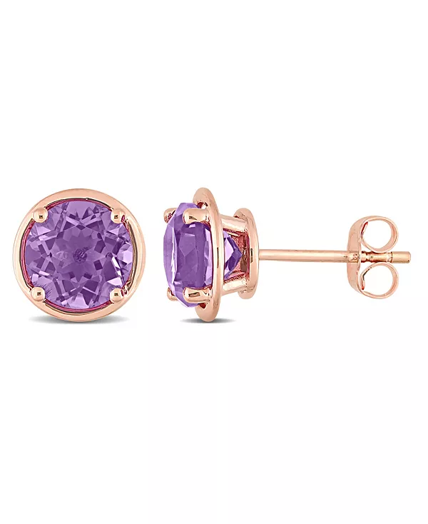 

Серьги-Гвоздики с аметистами (2 5/8 карата) из 14-каратного розового золота Macy'S, amethyst