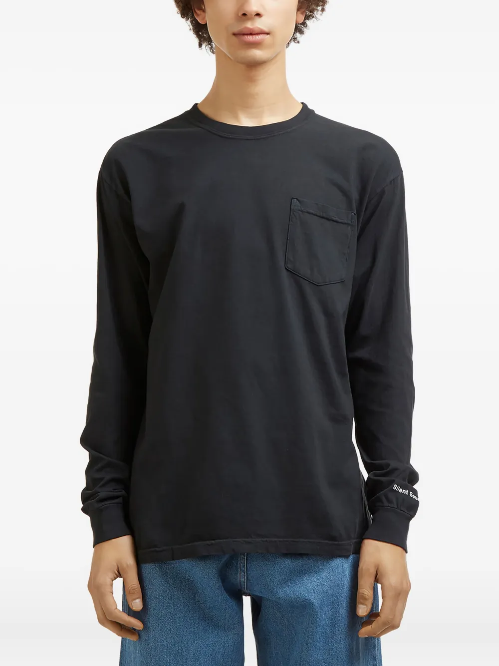 

Футболка с принтом в виде спирали silent sound, черный