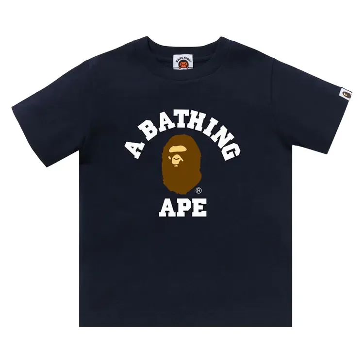 Детская футболка BAPE Kids College Tee 'Navy'