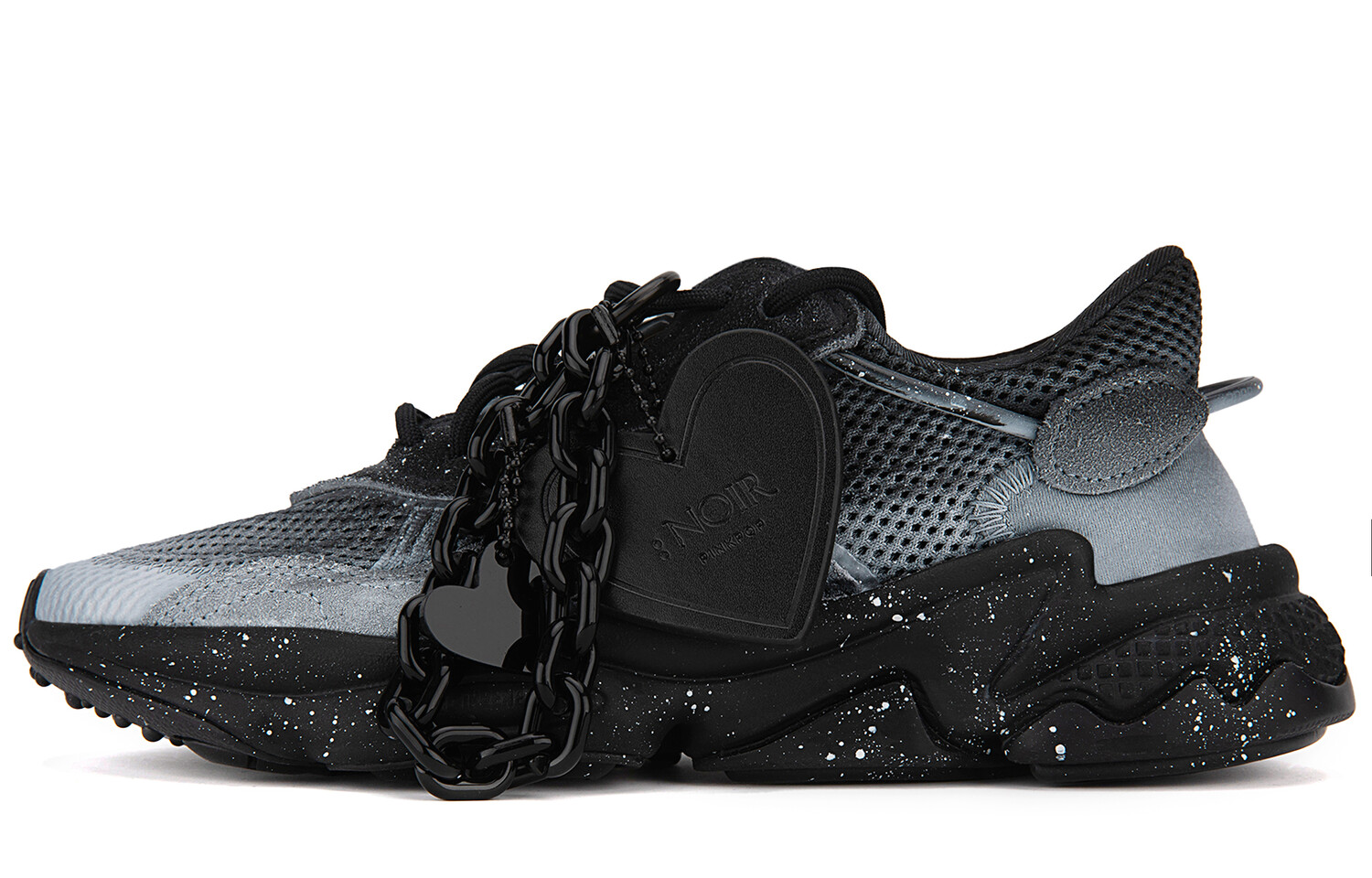 Кроссовки Ozweego Chunky унисекс с низким верхом, серебряный Adidas Originals, черный/розовый