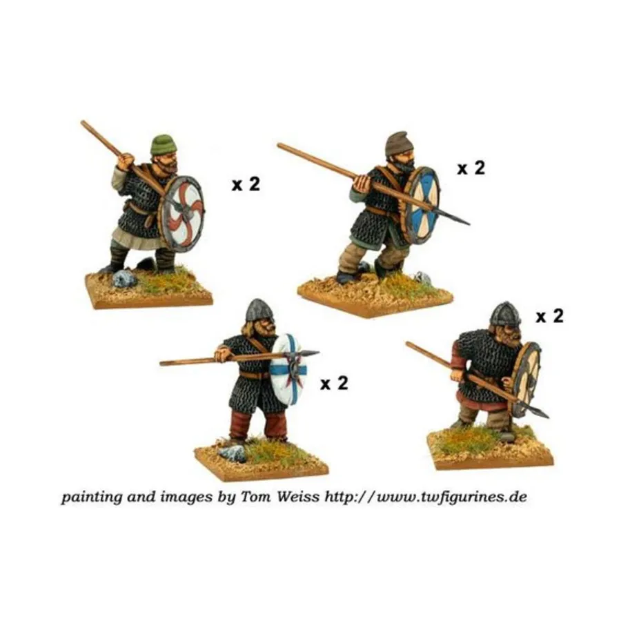 

Саксонские тены с копьями, Historical Miniatures - Dark Ages - Saxons (28mm) (Crusader Miniatures)