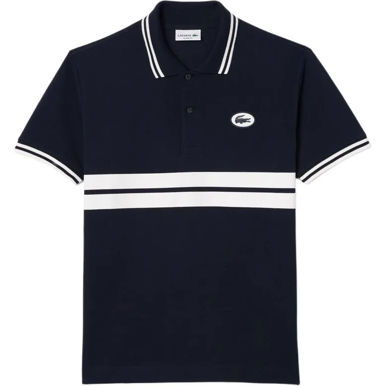 LACOSTE Поло для мужчин морской синий/белый — фото 3