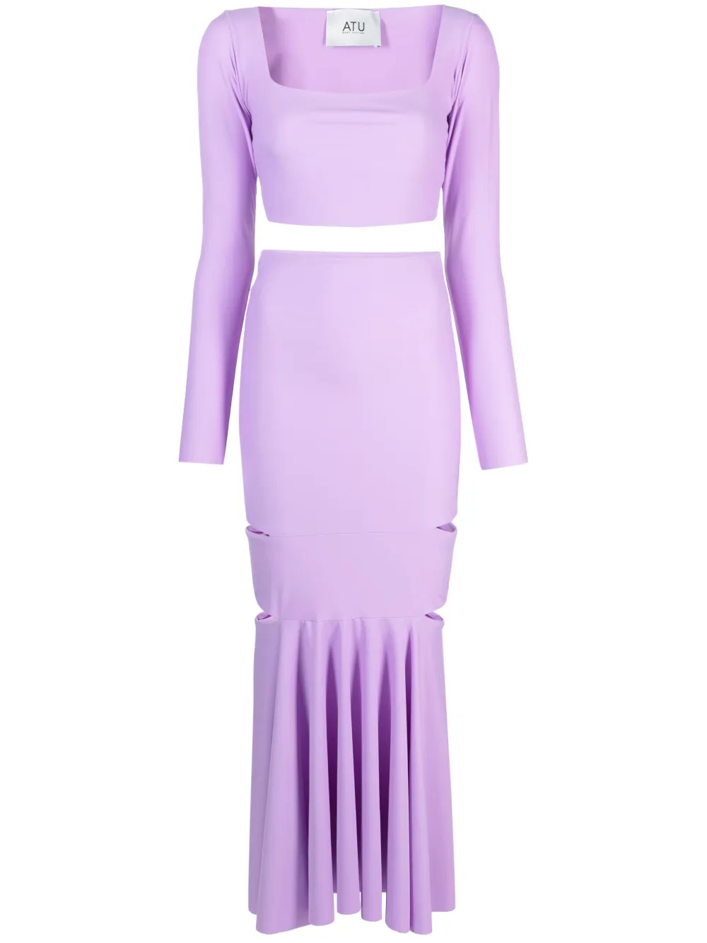 

Комплект из топа и юбки с вырезами Atu Body Couture, фиолетовый