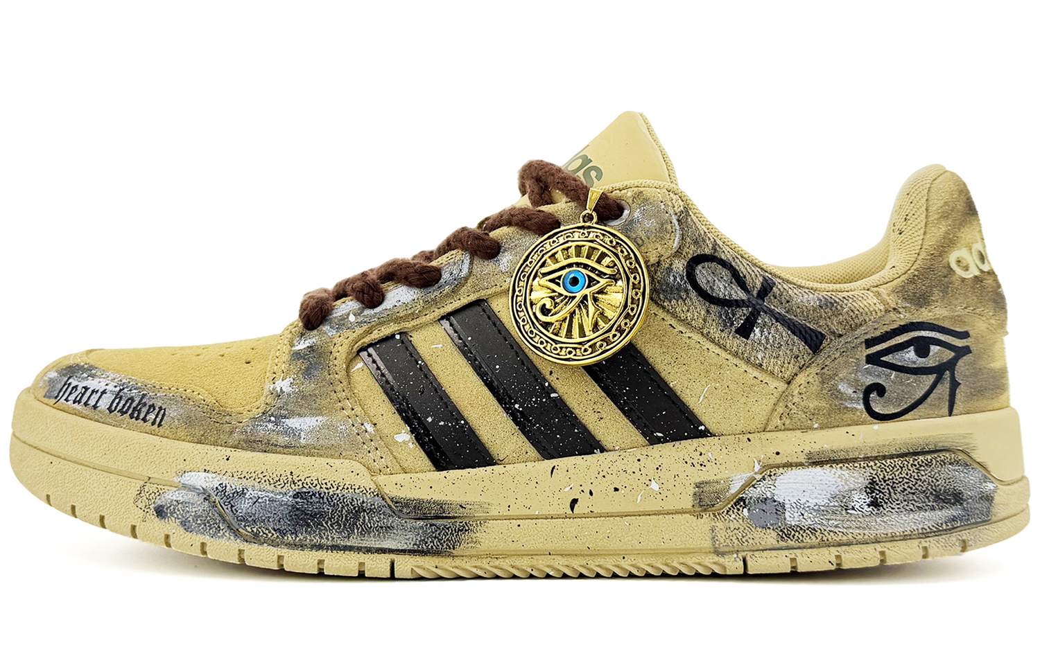 

Adidas Neo Entrap Sui Heart, Golden Eyes, амортизирующие кросовки для скейтбординга с низким верхом, унисекс, бежево-желтые