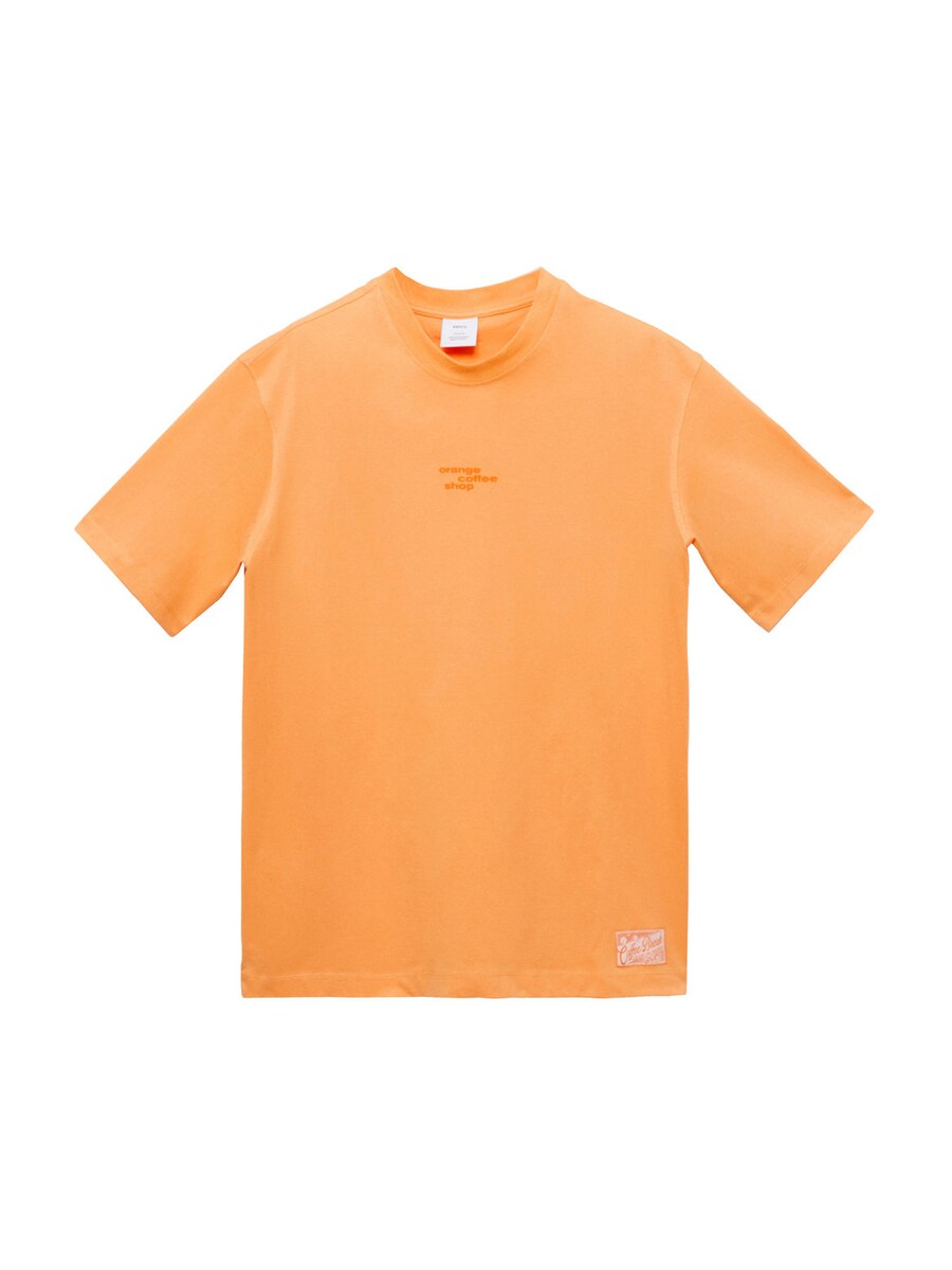 

Классическая футболка MANGO MAN Shirt HOURS, цвет orange/light orange