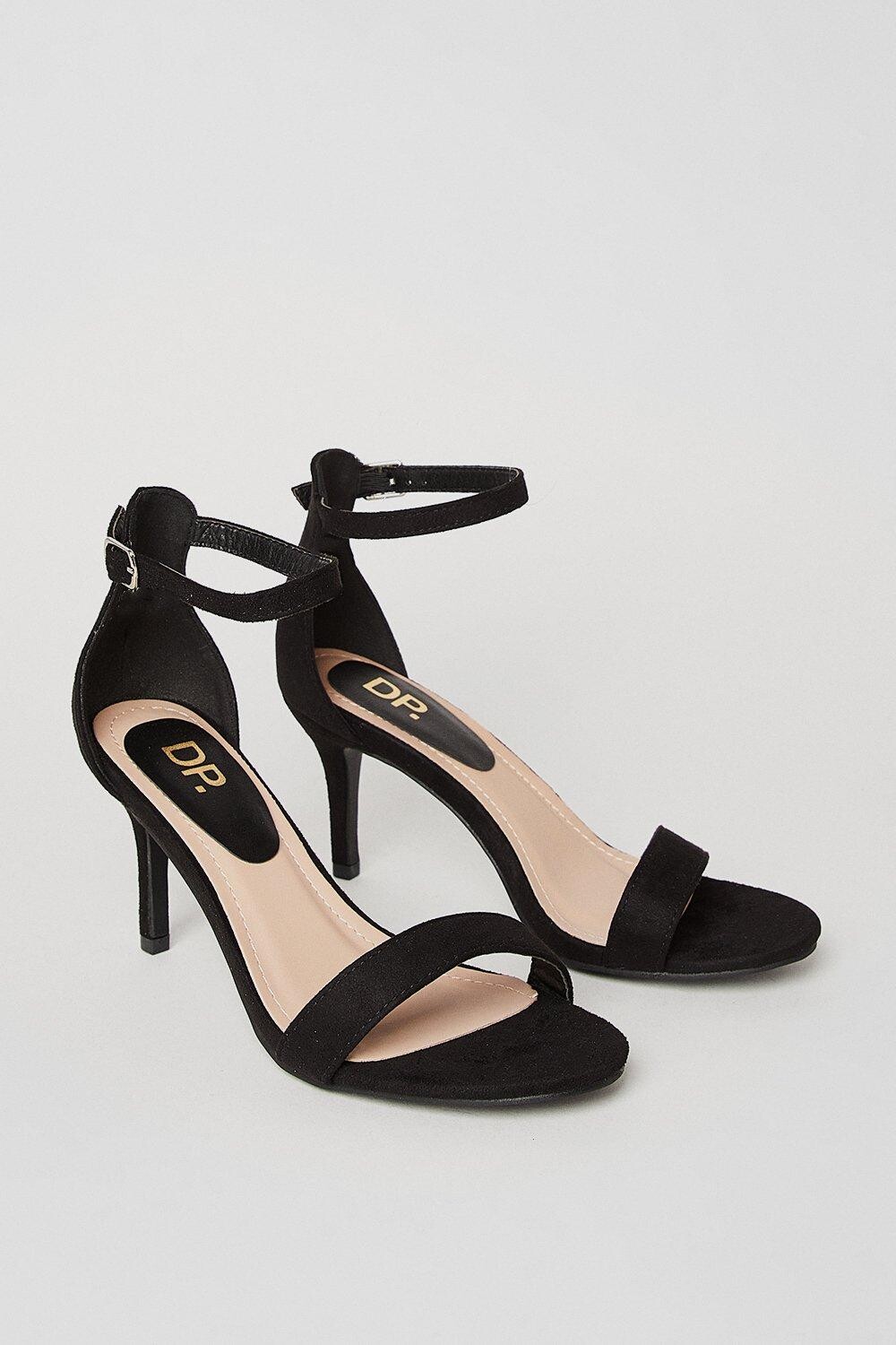 Босоножки Tasha на низком каблуке-шпильке Dorothy Perkins, черный — фото 3