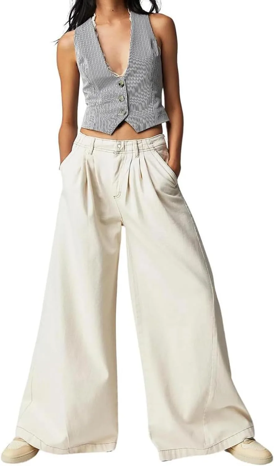 

Yoeasy женские джинсы baggy high waisted wide leg