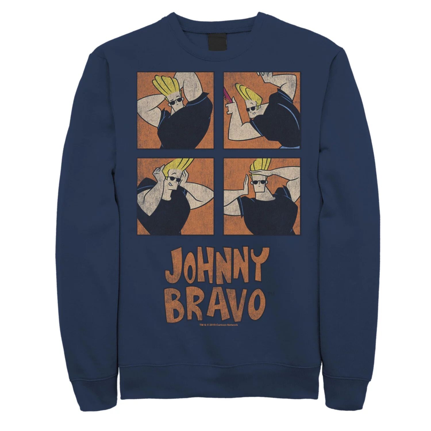 

Мужской свитшот с прической Cartoon Network Johnny Bravo Box Up Licensed Character, синий