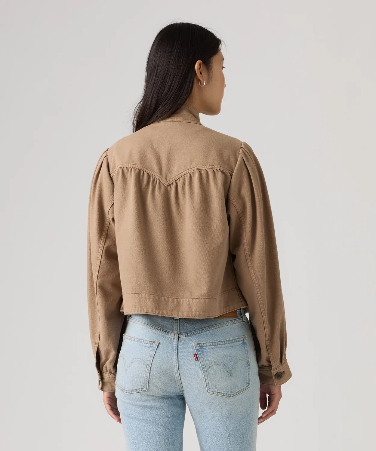 Куртка-парка Levi's Pretty Short Coat, хлопок, коричневый — фото 2