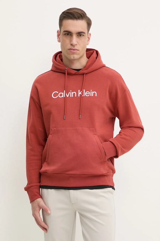 

Хлопковая толстовка Calvin Klein, оранжевый