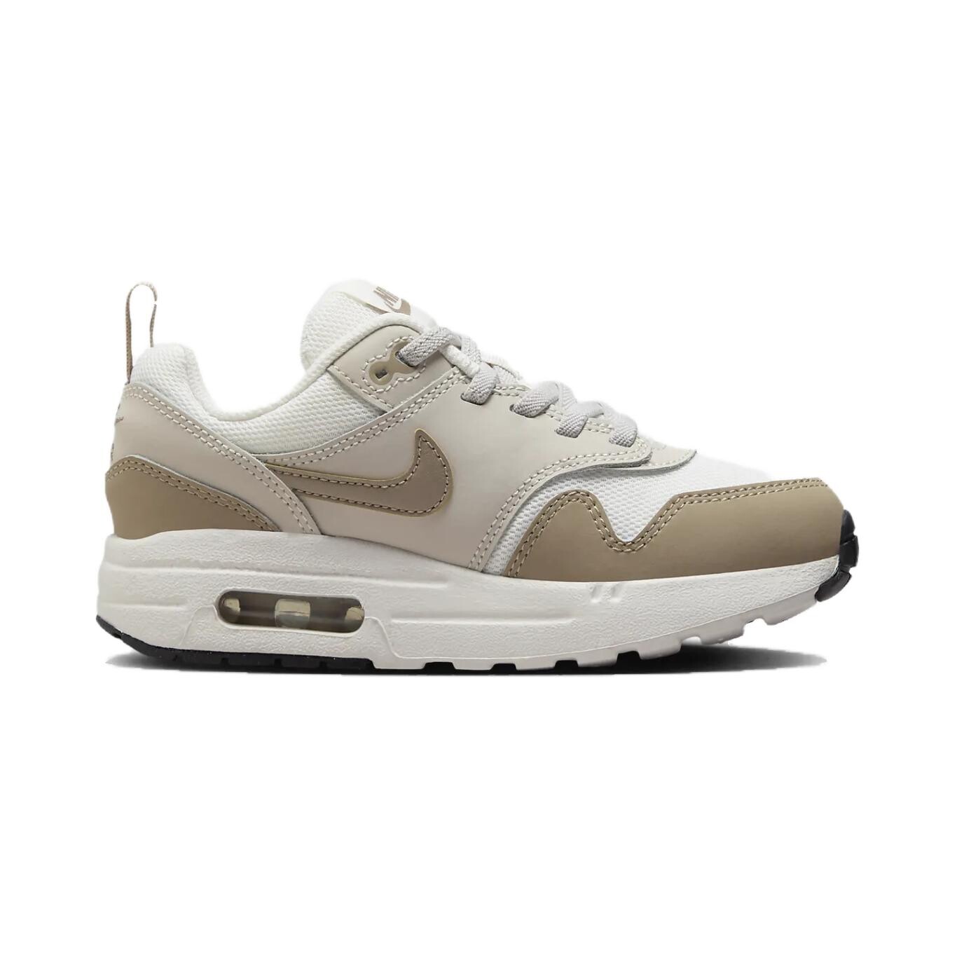 Кроссовки Nike Air Max 1 Kids Lifestyle Shoes PS Low-top White/Brown, коричневый — фото 2