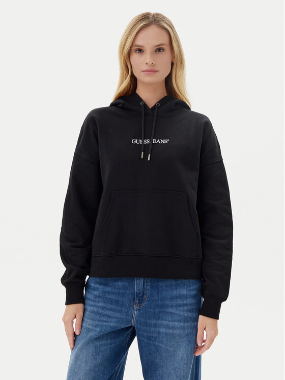 

Толстовка оверсайз W5RQ27 K68I4 Guess Jeans, черный