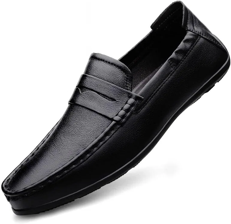 Лоферы мужские с вязанием, Vegan Leather, Black SayfuR