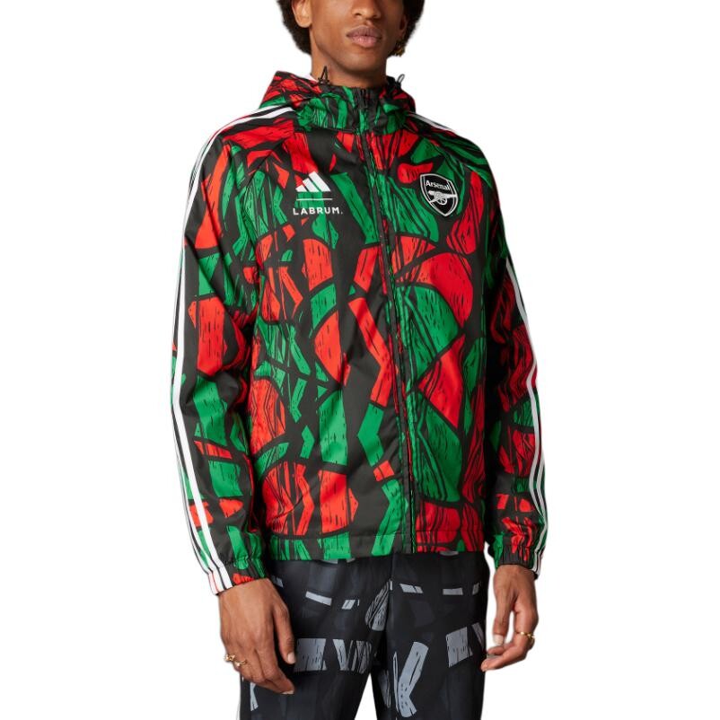 Куртка Arsenal мужская Track Red/Mystic Red/Fir/Metallic Silver Adidas, красный/серебристый — фото 2