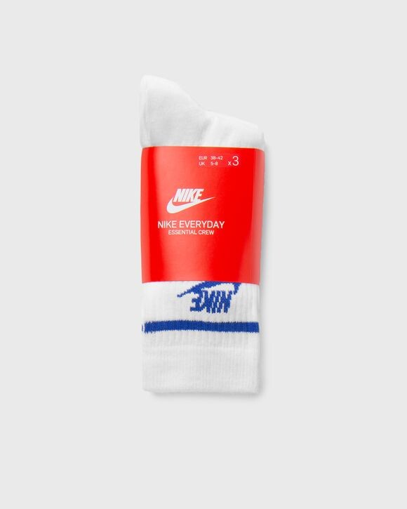

Носки Nike Dri-Fit Everyday Essential Crew Socks (3 Pairs), цвет white/game royal/game royal