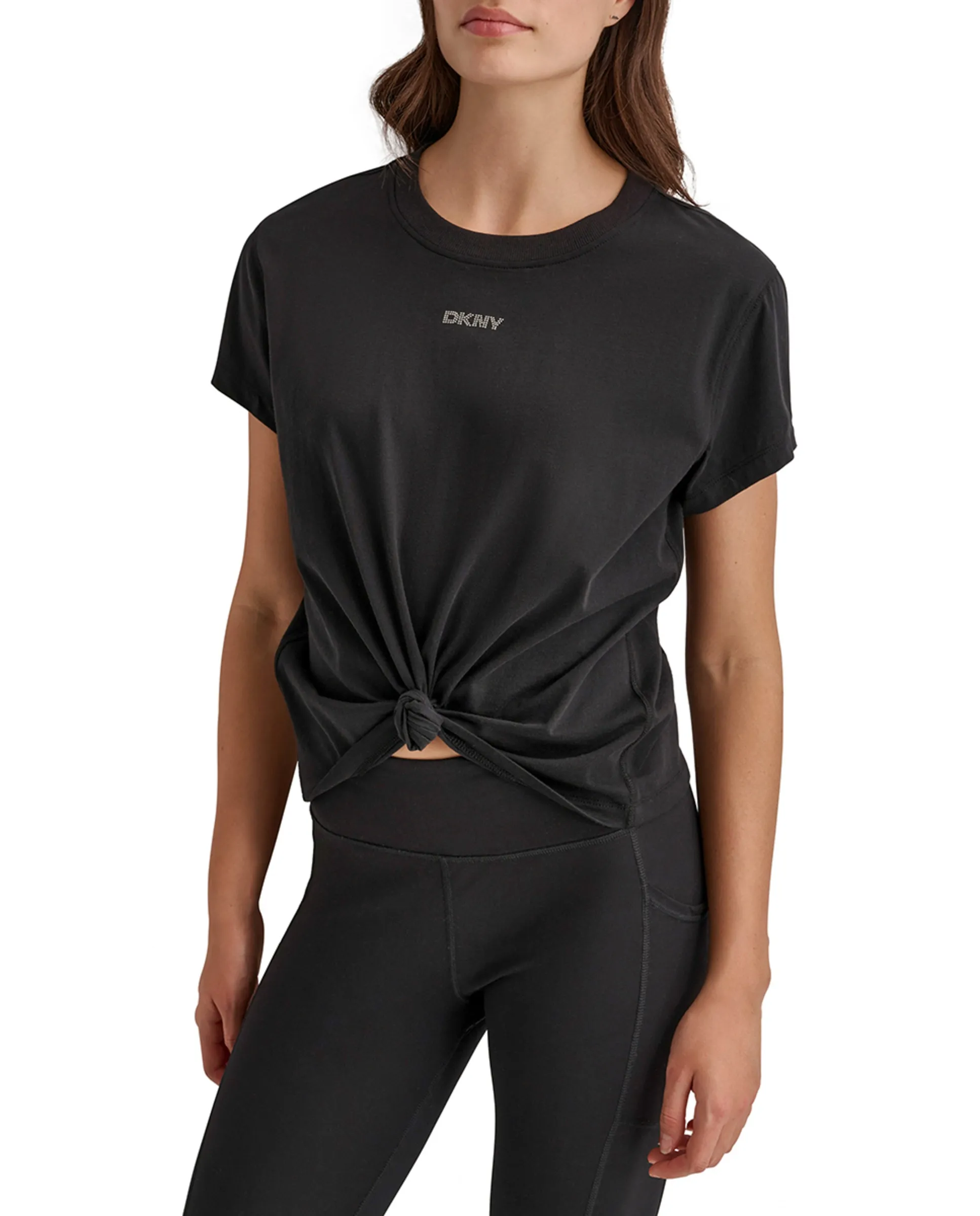 

Женская футболка с коротким рукавом и круглым вырезом Dkny Jeans, черный
