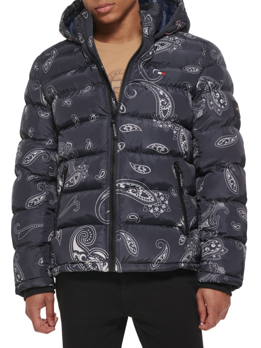 

Куртка-пуховик с капюшоном и типографским принтом Tommy Hilfiger, цвет Black Purple, Черный, Куртка-пуховик с капюшоном и типографским принтом Tommy Hilfiger, цвет Black Purple