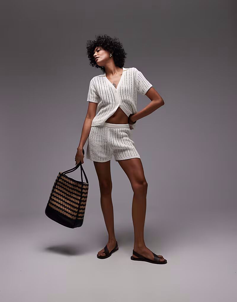 

Пляжные шорты из бумажной вязки, цвет: бежевый Arket