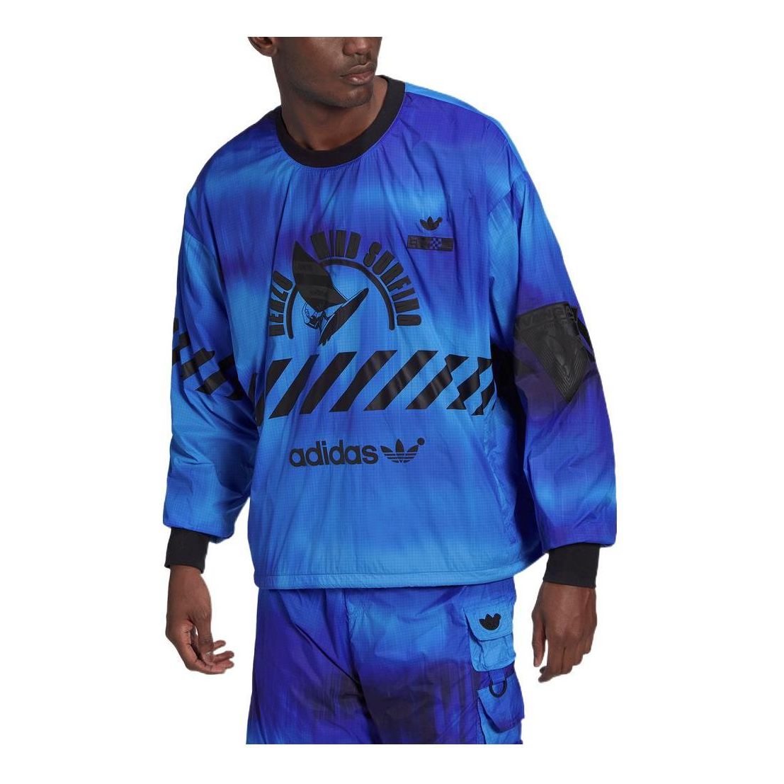 

Худи Men's adidas original Logo Pattern Printing Round Neck Pullover Long Sleeves Blue HD4808