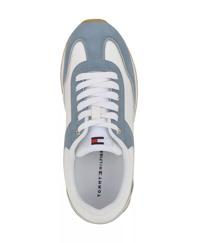 Женские модные кроссовки Marjel на шнуровке Tommy Hilfiger, синий — фото 4