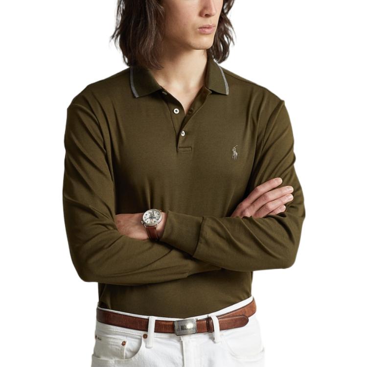 Футболка поло мужская зеленая FW22 Polo Ralph Lauren — фото 4