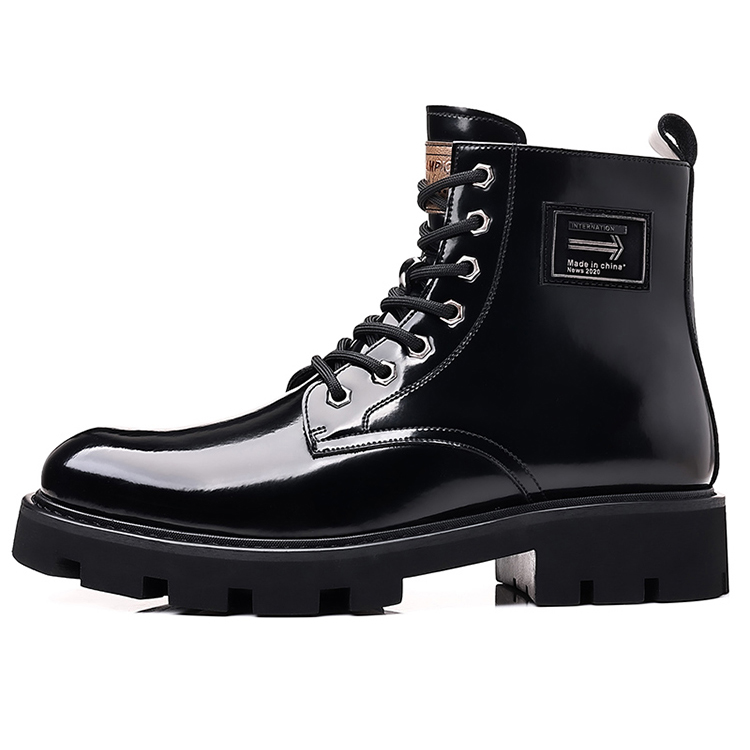 

GZZ Мужские ботинки Martin черные однослойные, цвет Black Single Layer Shoes