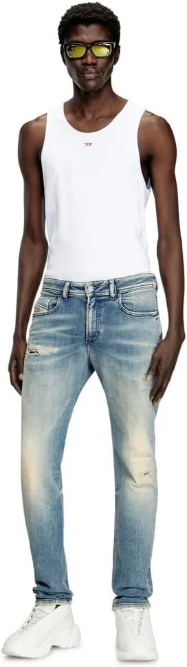 Джинсы скинни Diesel, Light Blue — фото 4