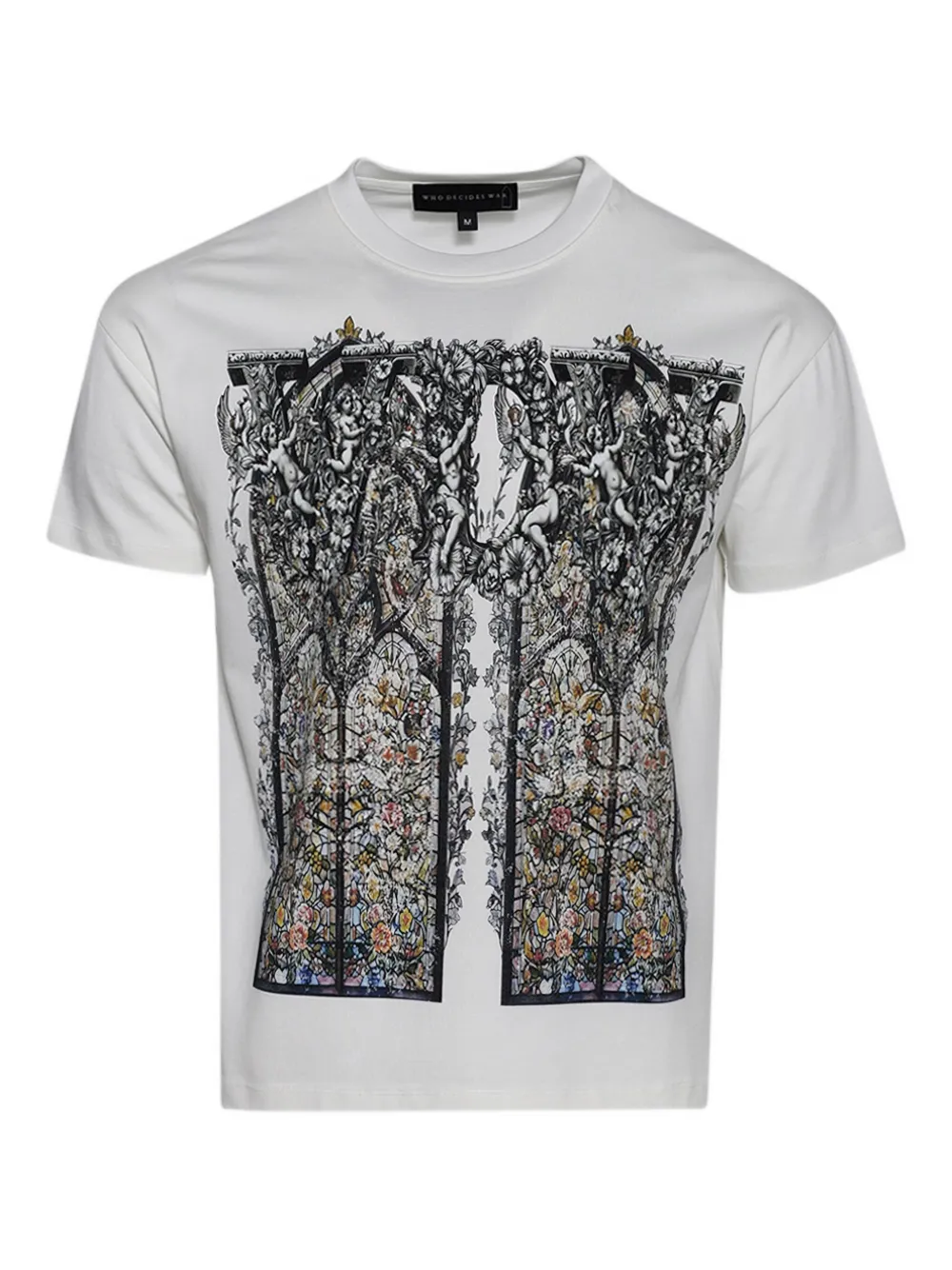 

Футболка с графичным принтом Who Decides War, белый