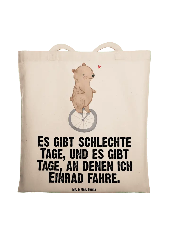 

Сумка для переноски Mr & Mrs Panda Bär Einrad fahren, кремовый