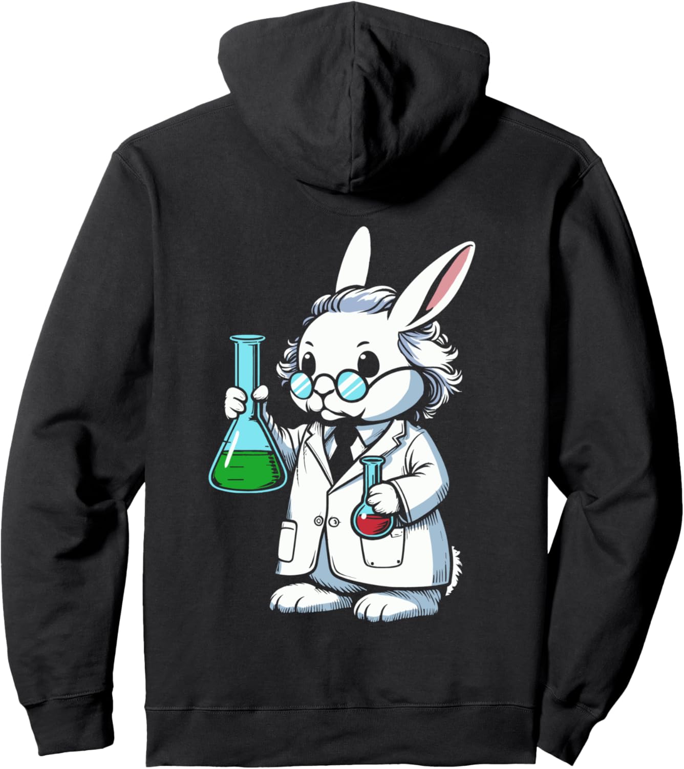 

Худи с изображением кролика-химика Biochemistry Bunnies Chemical Molecule Hare Chemie, черный