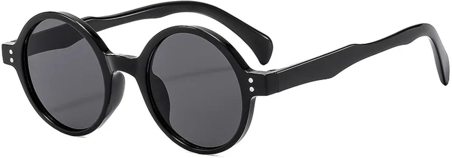 

Солнцезащитные очки с защитой от УФ-излучения UV400 | Круглая легкая оправа | Для женщин и мужчин | Для занятий спортом на открытом воздухе и вождения DSVIGF, Black-black