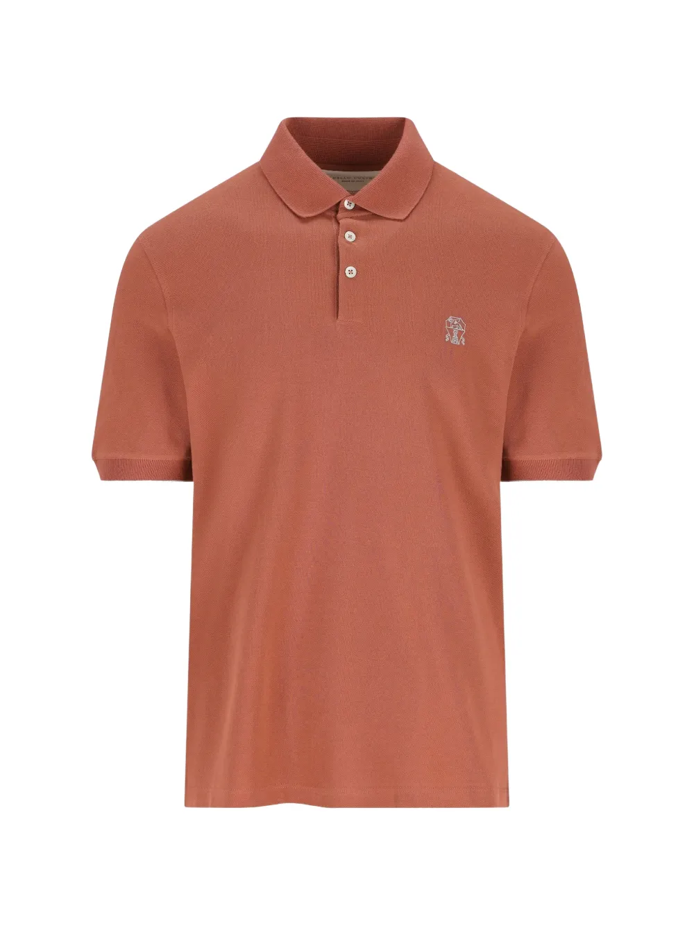 

Футболка с логотипом Brunello Cucinelli, коричневый